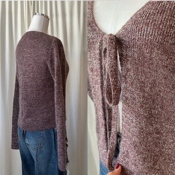 Vintage Y2K Hennes Collection Metallic tie-front cardigan wool blend size XL. - Picture 8 of 8